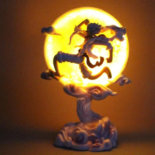 One Piece Anime Figure Moon Fairy Nika Monkey D Luffy Gear 5 With Moon Light Action