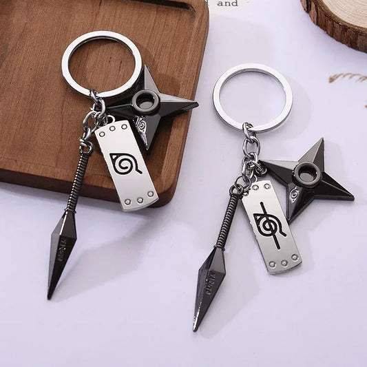 Narutos Anime Kunai Shuriken Konoha Ninja Keychain