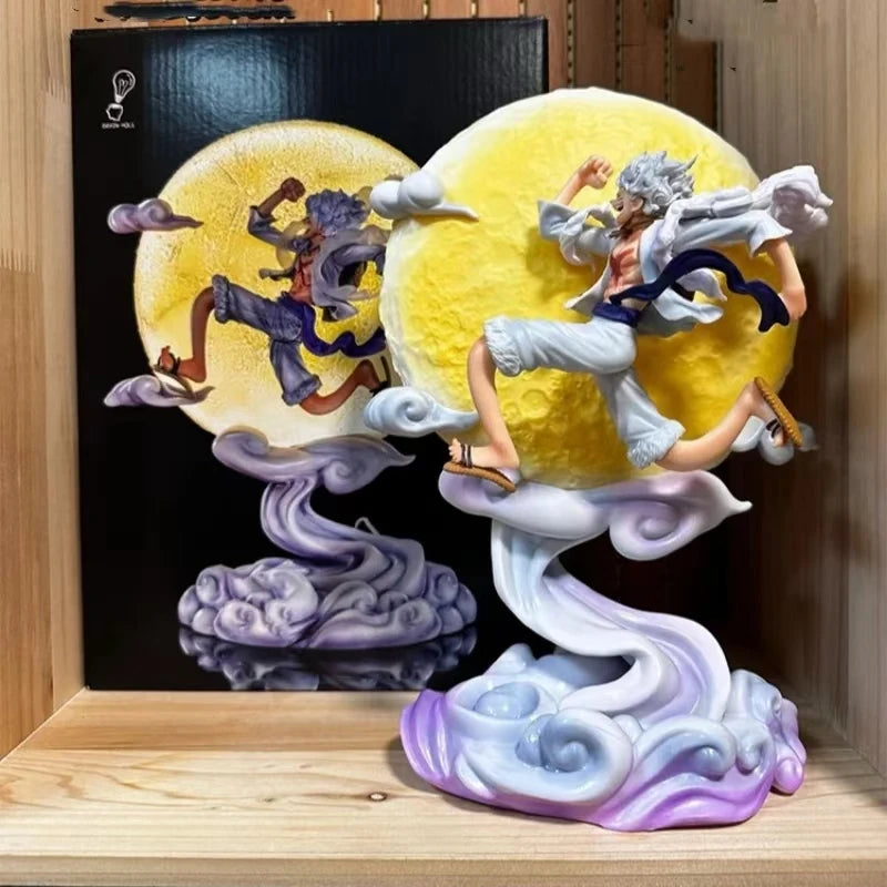 One Piece Anime Figure Moon Fairy Nika Monkey D Luffy Gear 5 With Moon Light Action