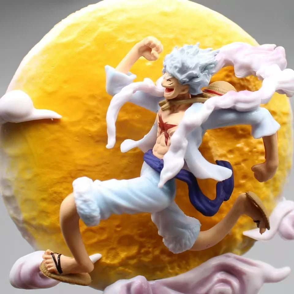 One Piece Anime Figure Moon Fairy Nika Monkey D Luffy Gear 5 With Moon Light Action