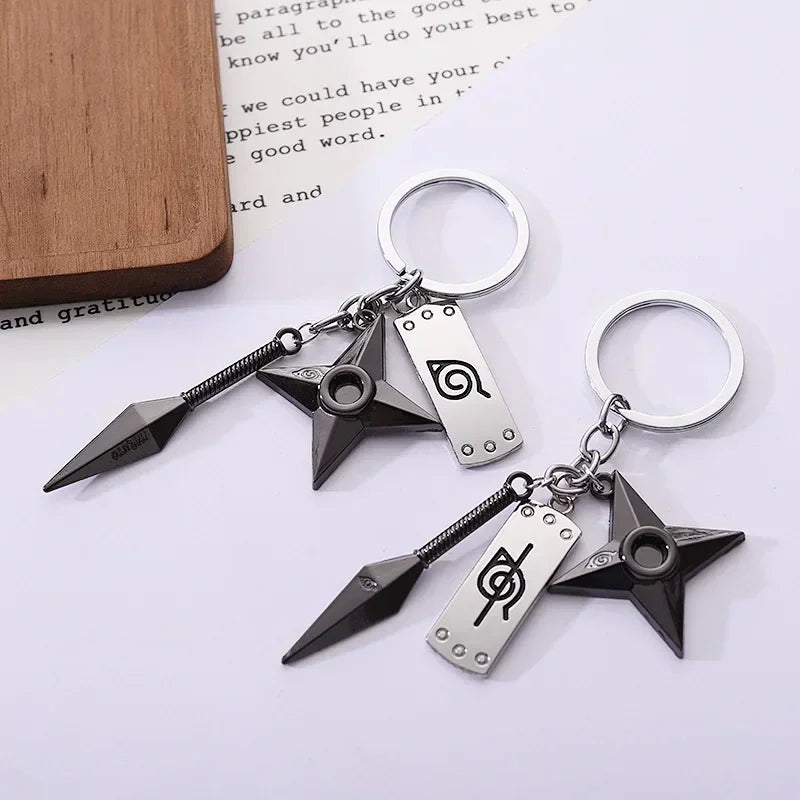 Narutos Anime Kunai Shuriken Konoha Ninja Keychain